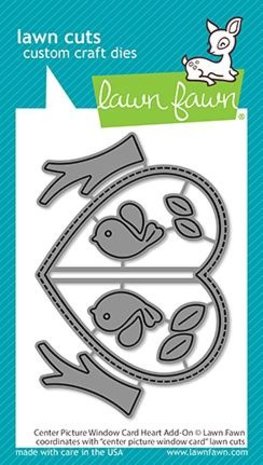 Lawn Fawn Center Picture Window Card Heart Add-On Dies (LF2473) (DISCONTINUED)