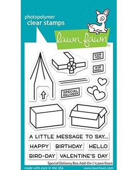 Lawn Fawn Special Delivery Box Add-On Clear Stamps (LF2468) (DISCONTINUED)