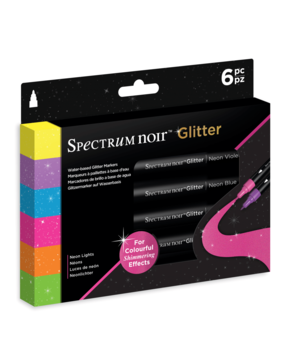 Spectrum Noir Glitter Marker Neon Lights (6pc) (SN-GLM-NLI6) (DISCONTINUED) Spectrum Noir Glitter Marker Neon Lights (6pc) (SN-GLM-NLI6) (DISCONTINUED)
