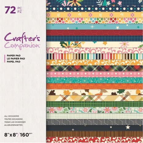Crafter's Companion All Occasions 8x8 Inch Paper Pad (CC-PAD8-ALLOC) (OUTLET)