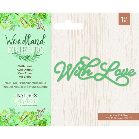Crafter's Companion Woodland Friends Metal Dies With Love (NG-WFR-MD-WILO) (OUTLET) Crafter's Companion Woodland Friends Metal Dies With Love (NG-WFR-MD-WILO) (OUTLET)