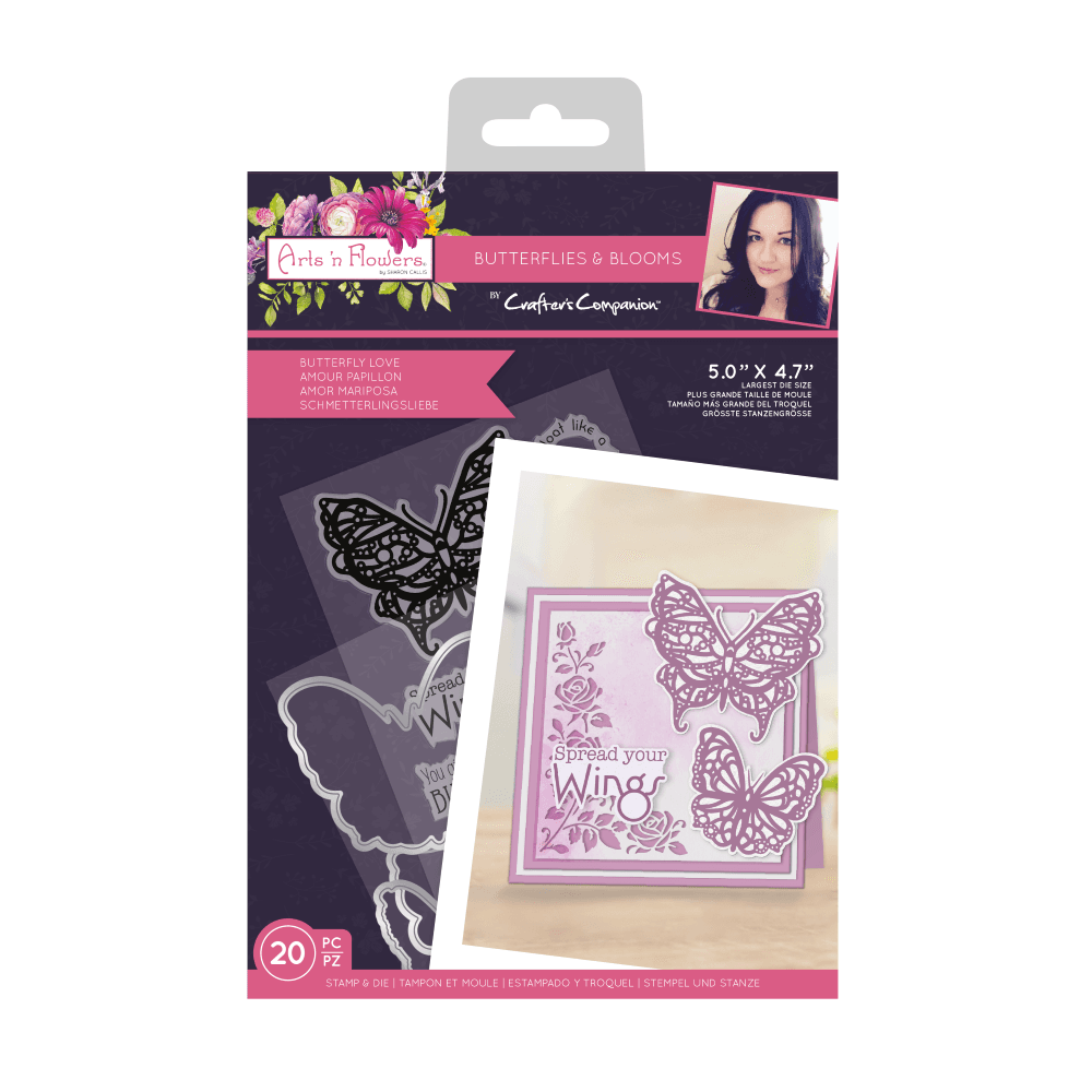 Crafter's Companion Butterflies and Blooms Stamp & Die Butterfly Love (SCC-AF-BB-STD-BL) (OUTLET) Crafter's Companion Butterflies and Blooms Stamp & Die Butterfly Love (SCC-AF-BB-STD-BL) (OUTLET)