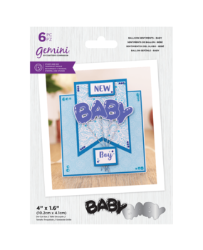 Gemini Balloon Sentiments Baby Stamp & Die (GEM-STD-BSBA) (DISCONTINUED)