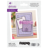 Gemini Balloon Sentiments Friend Stamp & Die (GEM-STD-BSFR) (DISCONTINUED)