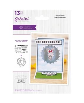 Gemini Twirling Bunny Stamp & Die (GEM-STD-TWIRLBU) (OUTLET)