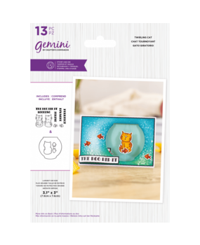 Gemini Twirling Cat Stamp & Die (GEM-STD-TWIRLCT) (DISCONTINUED)