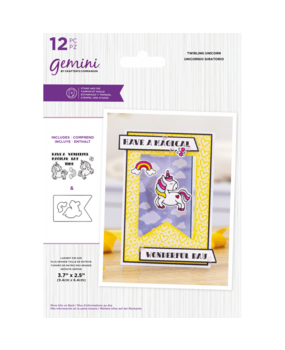 Gemini Twirling Unicorn Stamp & Die (GEM-STD-TWIRLUN) (DISCONTINUED)