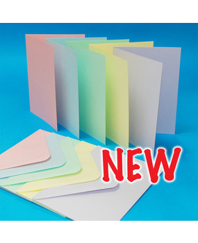 Craft UK Cards & Envelopes Assorted Pastel 5x7 Inch (CUK2307)