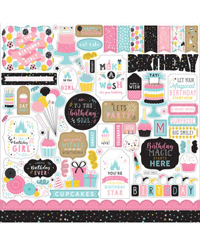 Echo Park Magical Birthday Girl 12x12 Inch Element Sticker (MBG231014) (DISCONTINUED)