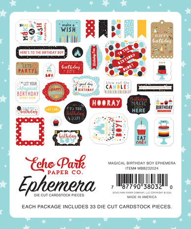 Echo Park Magical Birthday Boy Ephemera (MBB232024) (DISCONTINUED) Echo Park Magical Birthday Boy Ephemera (MBB232024) (DISCONTINUED)