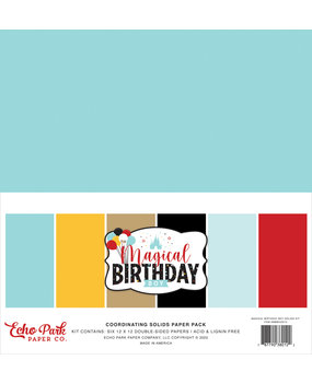 Echo Park Magical Birthday Boy 12x12 Inch Coordinating Solids Paper Pack (MBB232015) (DISCONTINUED) Echo Park Magical Birthday Boy 12x12 Inch Coordinating Solids Paper Pack (MBB232015) (DISCONTINUED)