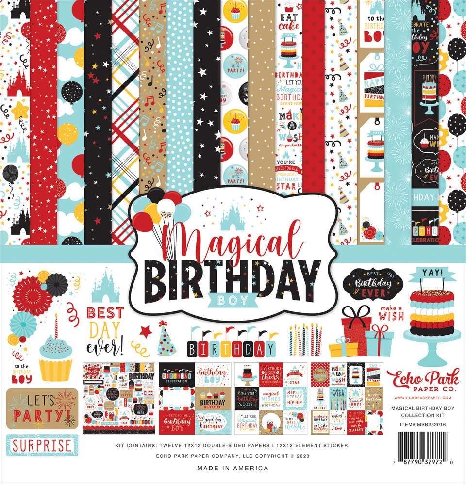 Echo Park Magical Birthday Boy 12x12 Inch Collection Kit (MBB232016) (DISCONTINUED) Echo Park Magical Birthday Boy 12x12 Inch Collection Kit (MBB232016) (DISCONTINUED)