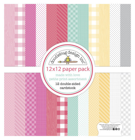 Doodlebug Design Made With Love 12x12 Inch Petite Print Paper Pack (7128) (DISCONTINUED) Doodlebug Design Made With Love 12x12 Inch Petite Print Paper Pack (7128) (DISCONTINUED)
