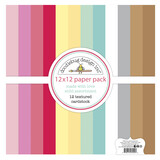 Doodlebug Design Made With Love12x12 Inch Textured Cardstock Paper Pack (7129) (DISCONTINUED)