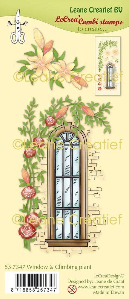 Leane Creatief Window With Climbing Plant Clear Stamps (55.7347) (DISCONTINUED) Leane Creatief Window With Climbing Plant Clear Stamps (55.7347) (DISCONTINUED)