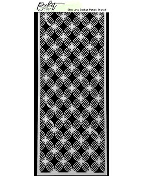 Picket Fence Studios Slim Line Basket Petals 4x10 Inch Stencil (SC-215) (OUTLET) Picket Fence Studios Slim Line Basket Petals 4x10 Inch Stencil (SC-215) (OUTLET)