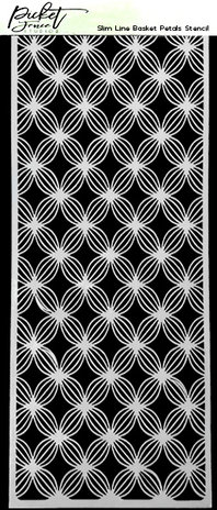 Picket Fence Studios Slim Line Basket Petals 4x10 Inch Stencil (SC-215) (OUTLET) Picket Fence Studios Slim Line Basket Petals 4x10 Inch Stencil (SC-215) (OUTLET)