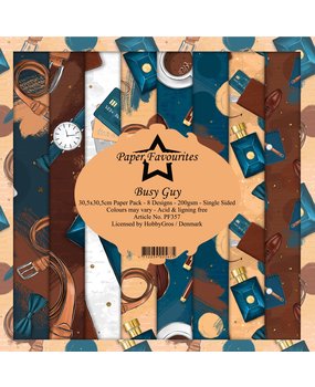 Paper Favourites Busy Guy 12x12 Inch Paper Pack (PF357) (DISCONTINUED)