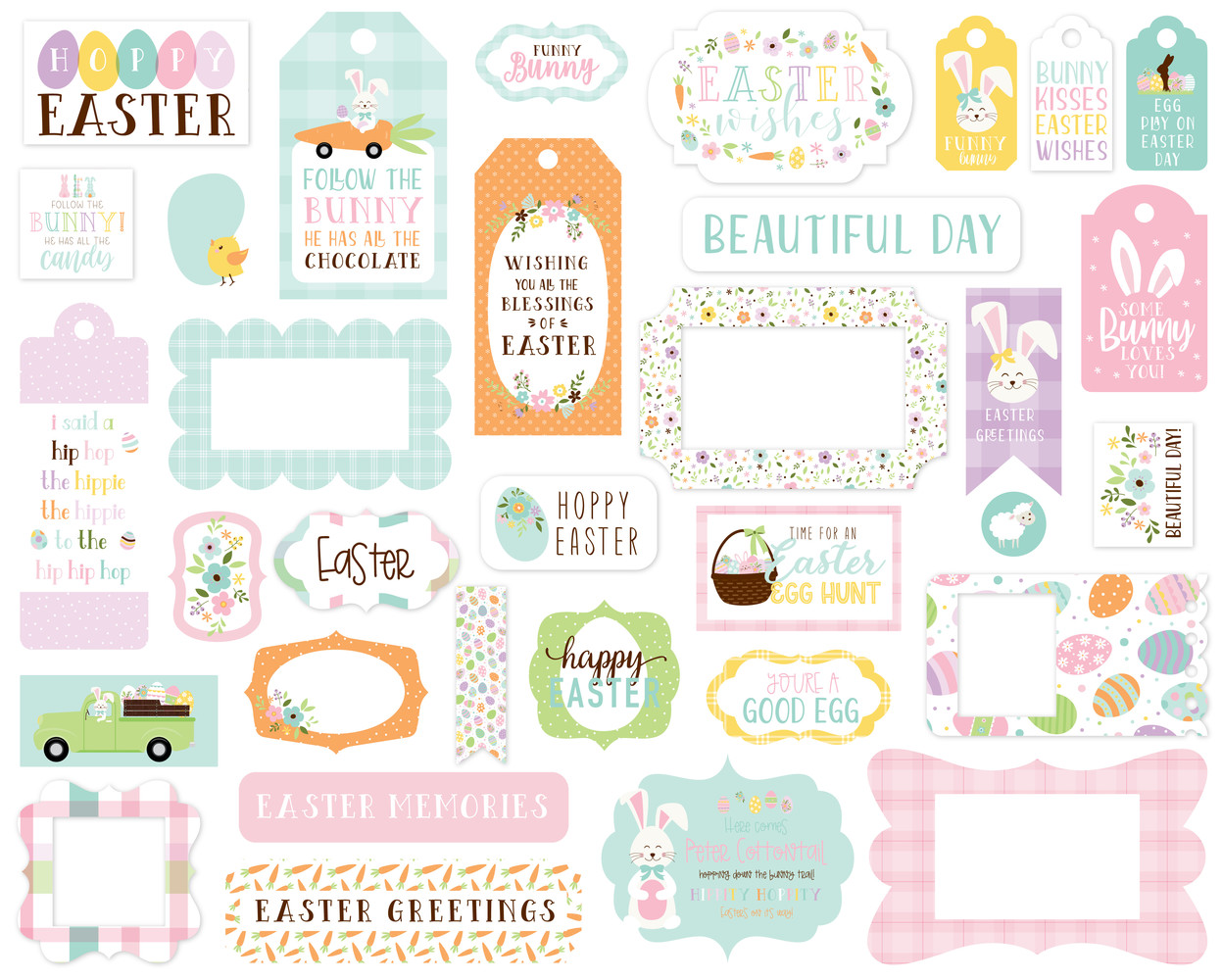 Echo Park Welcome Easter Frames & Tags (WEE236025) (OUTLET)