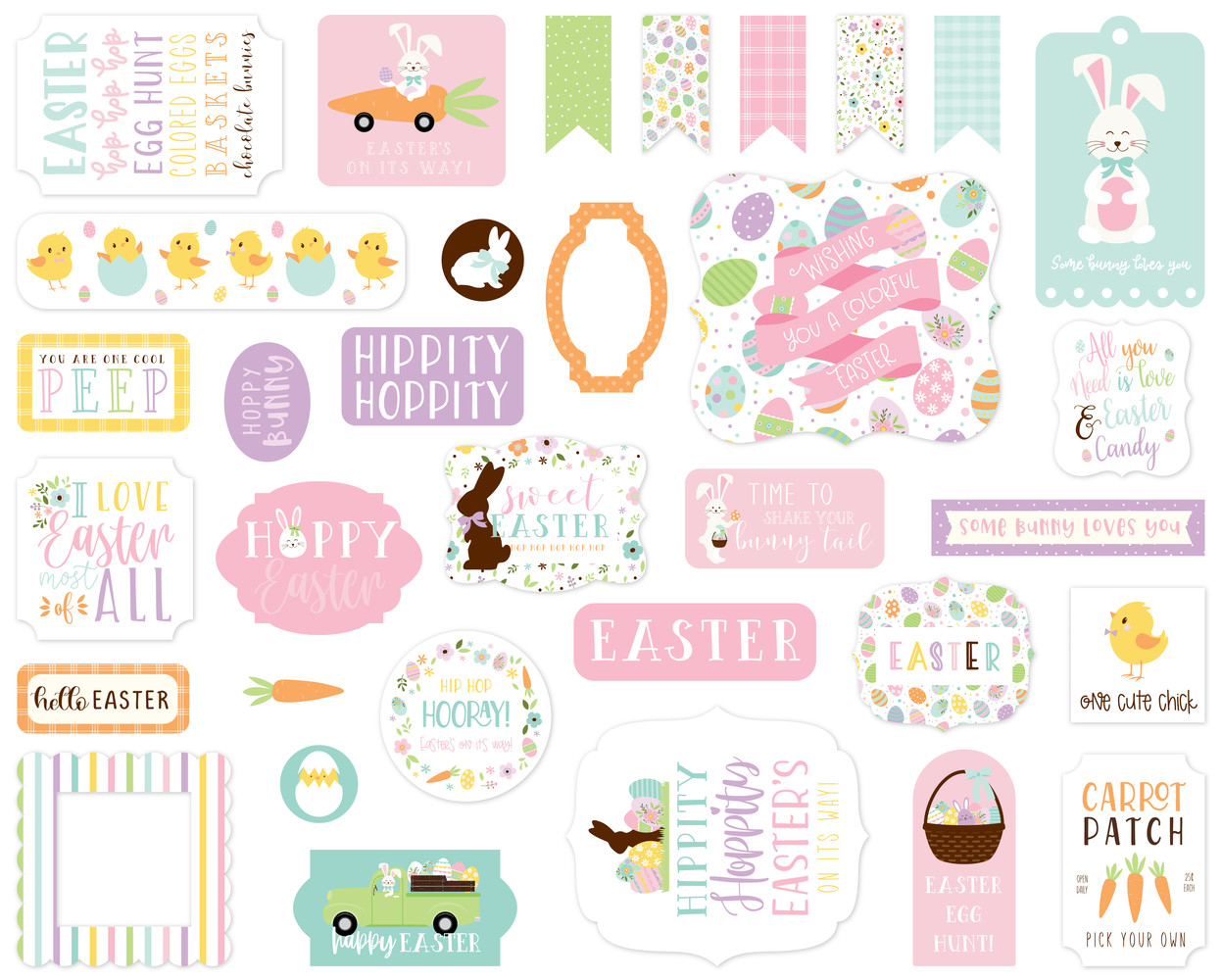 Echo Park Welcome Easter Ephemera (WEE236024) (DISCONTINUED)