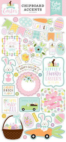 Echo Park Welcome Easter 6x13 Inch Chipboard Accents (WEE236021) (DISCONTINUED)