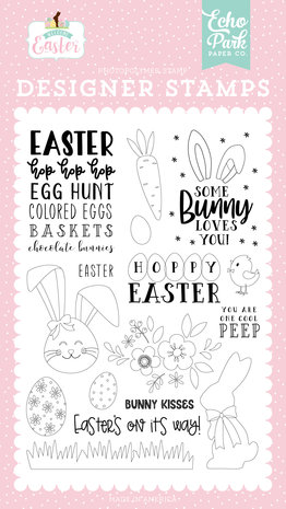 Echo Park Bunny Kisses Clear Stamps (WEE236042) (OUTLET)