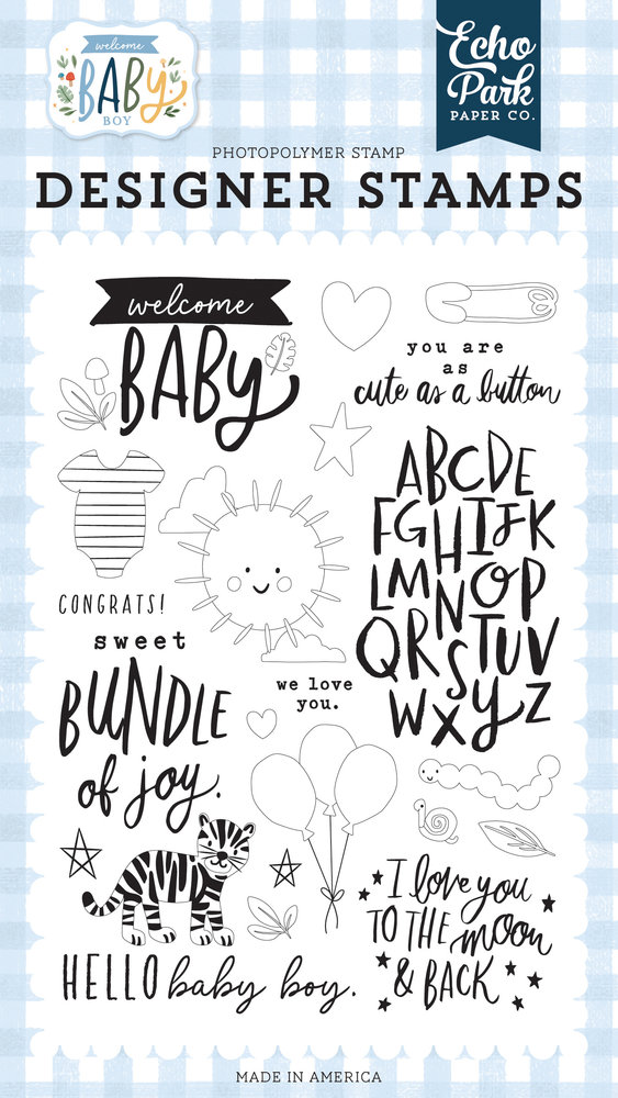 Echo Park Welcome Baby Clear Stamps (WBB234045) (OUTLET) Echo Park Welcome Baby Clear Stamps (WBB234045) (OUTLET)
