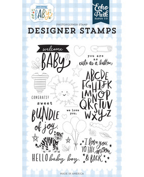 Echo Park Welcome Baby Clear Stamps (WBB234045) (DISCONTINUED)