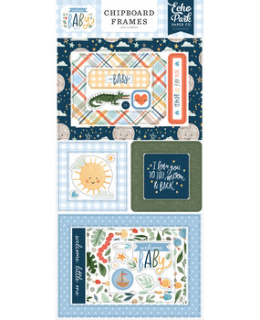 Echo Park Welcome Baby Boy 6x13 Inch Chipboard Frames (WBB234065) (DISCONTINUED)