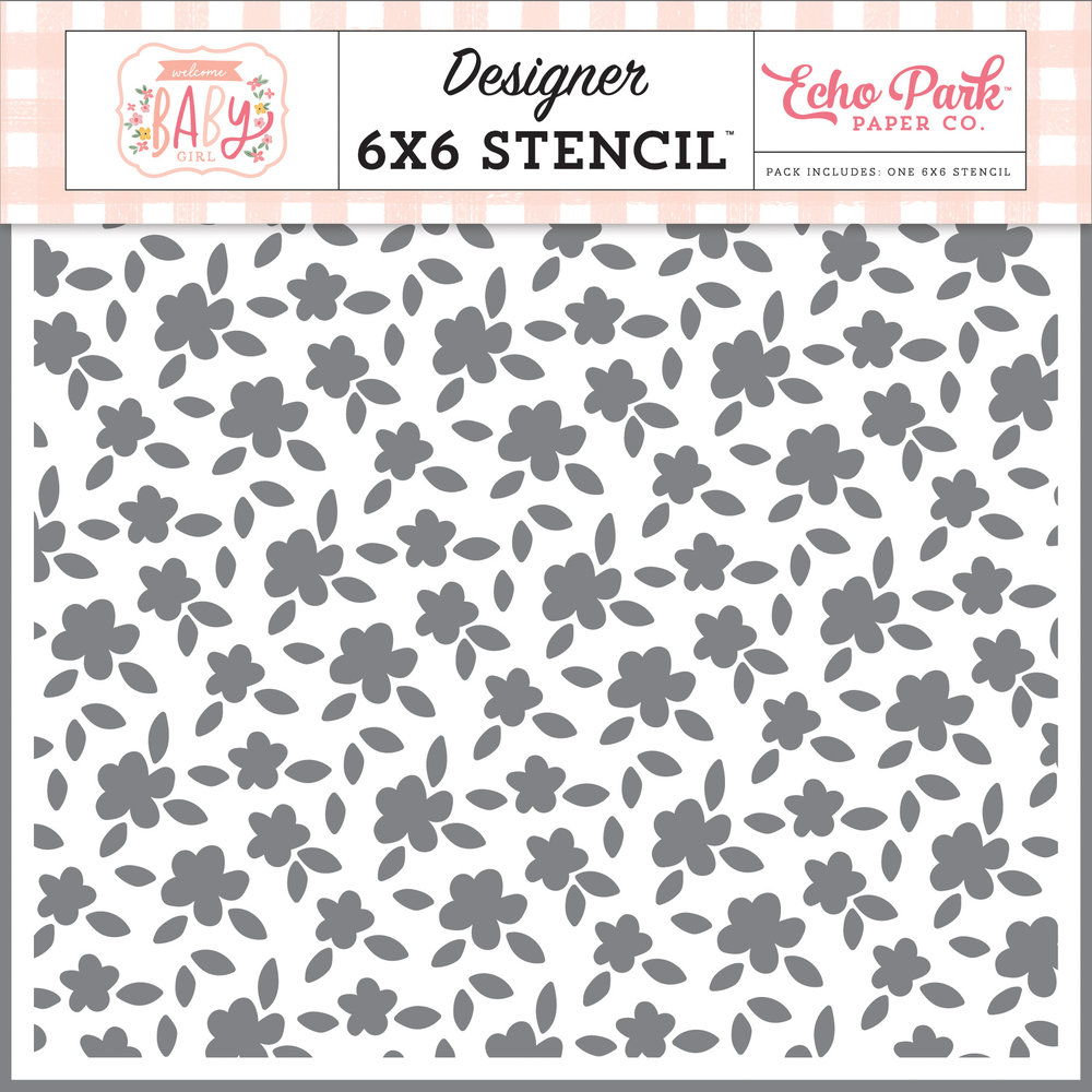 Echo Park Petite Floral 6x6 Inch Stencil (WBG233033) (DISCONTINUED) Echo Park Petite Floral 6x6 Inch Stencil (WBG233033) (DISCONTINUED)