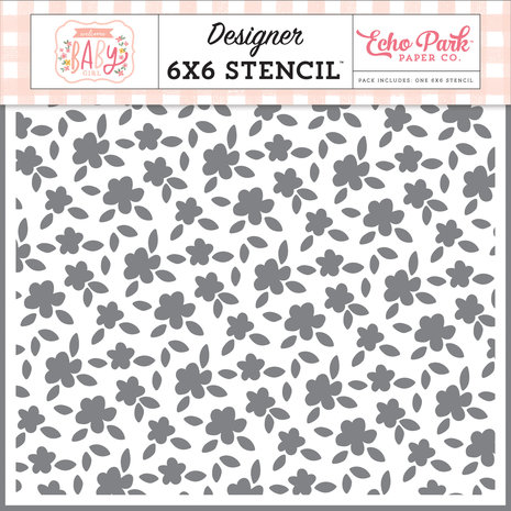 Echo Park Petite Floral 6x6 Inch Stencil (WBG233033) (DISCONTINUED) Echo Park Petite Floral 6x6 Inch Stencil (WBG233033) (DISCONTINUED)