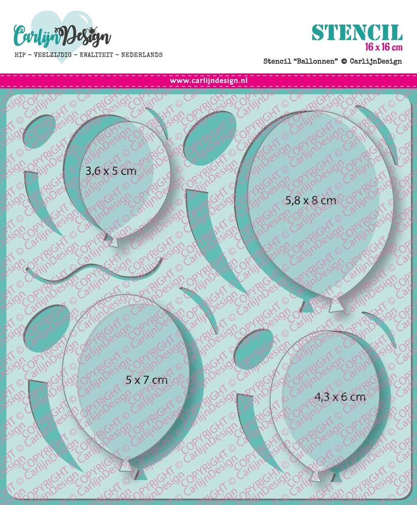 CarlijnDesign Stencil Ballonnen (CDSC-0002) (DISCONTINUED)