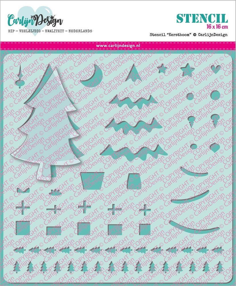 CarlijnDesign Stencil Christmas Tree (CDSC-0006) (DISCONTINUED) CarlijnDesign Stencil Christmas Tree (CDSC-0006) (DISCONTINUED)