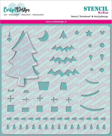 CarlijnDesign Stencil Kerstboom (CDSC-0006) (OUTLET)