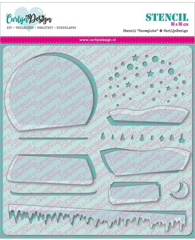 CarlijnDesign Stencil Snowglobe (CDST-0007) (OUTLET)