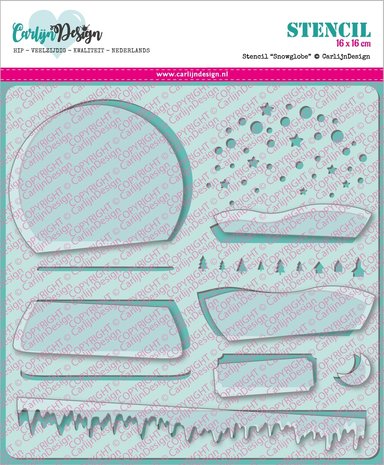 CarlijnDesign Stencil Snowglobe (CDST-0007) (DISCONTINUED)