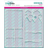 CarlijnDesign Stencil Achtergrondjes Vierkant (CDSC-0008) (DISCONTINUED)