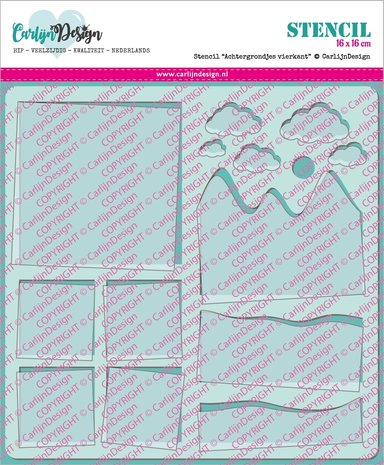 CarlijnDesign Stencil Achtergrondjes Vierkant (CDSC-0008) (DISCONTINUED) CarlijnDesign Stencil Achtergrondjes Vierkant (CDSC-0008) (DISCONTINUED)