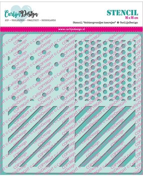 CarlijnDesign Stencil Achtergrondjes Kaarsjes (CDSC-0009) (DISCONTINUED)