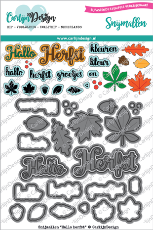 CarlijnDesign Snijmallen Hallo Herfst (CDSN-0022) (OUTLET) CarlijnDesign Snijmallen Hallo Herfst (CDSN-0022) (OUTLET)