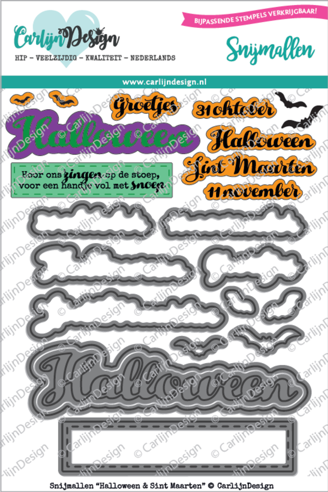 CarlijnDesign Snijmallen Halloween & Sint Maarten (CDSN-0024) (DISCONTINUED)