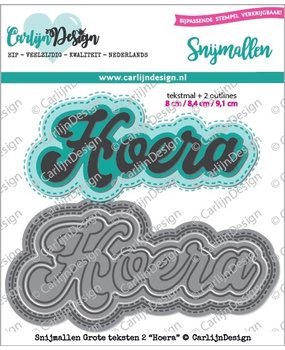 CarlijnDesign Snijmallen Grote Teksten 2 Hoera (CDSN-0051) (DISCONTINUED)