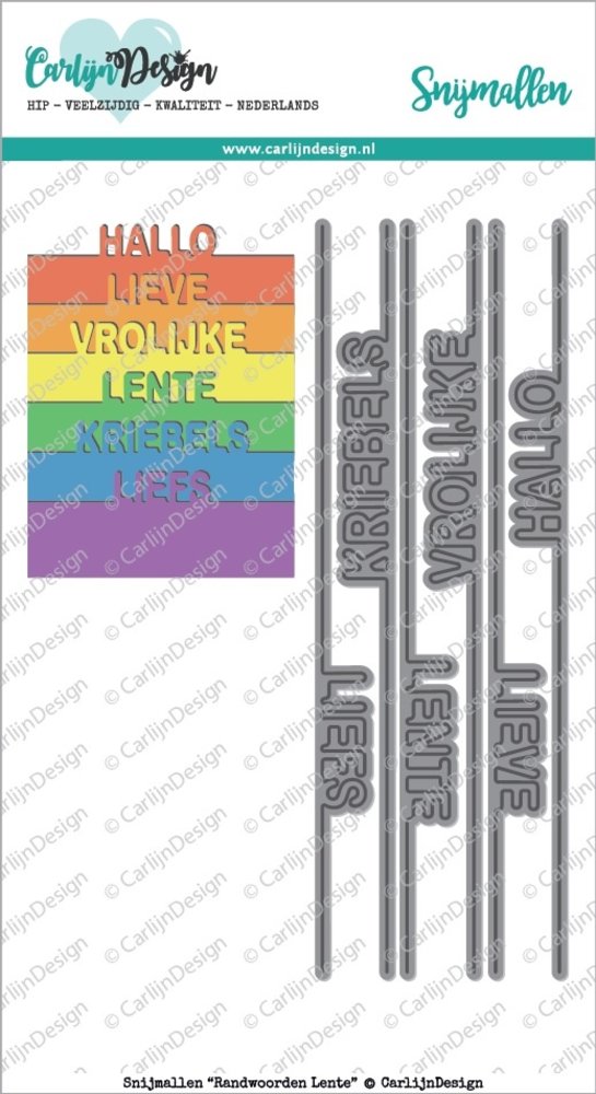 CarlijnDesign Snijmallen Randwoorden Lente (CDSN-0054) (DISCONTINUED) CarlijnDesign Snijmallen Randwoorden Lente (CDSN-0054) (DISCONTINUED)