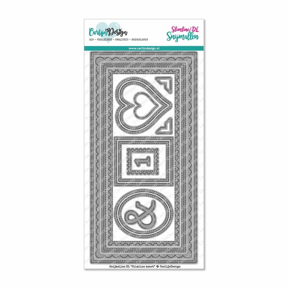 CarlijnDesign Dies DL Slimline Card (CDSN-0057) (DISCONTINUED) CarlijnDesign Dies DL Slimline Card (CDSN-0057) (DISCONTINUED)