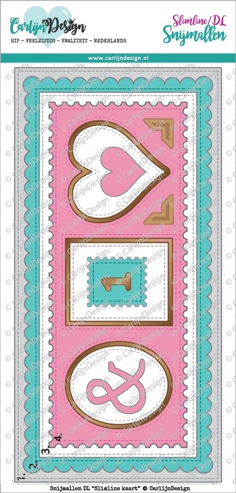 CarlijnDesign Dies DL Slimline Card (CDSN-0057) (DISCONTINUED) CarlijnDesign Dies DL Slimline Card (CDSN-0057) (DISCONTINUED)