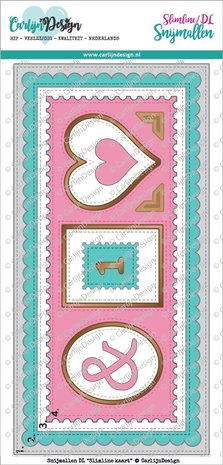 CarlijnDesign Dies DL Slimline Card (CDSN-0057) (DISCONTINUED) CarlijnDesign Dies DL Slimline Card (CDSN-0057) (DISCONTINUED)