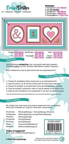 CarlijnDesign Dies DL Slimline Card (CDSN-0057) (DISCONTINUED) CarlijnDesign Dies DL Slimline Card (CDSN-0057) (DISCONTINUED)