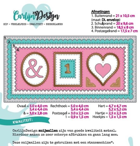 CarlijnDesign Dies DL Slimline Card (CDSN-0057) (DISCONTINUED) CarlijnDesign Dies DL Slimline Card (CDSN-0057) (DISCONTINUED)