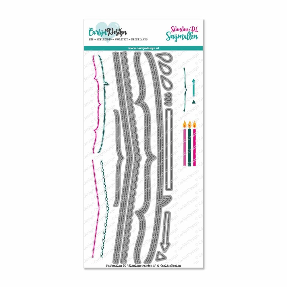 CarlijnDesign Dies Slimline Edges 2 (CDSN-0061) (DISCONTINUED) CarlijnDesign Dies Slimline Edges 2 (CDSN-0061) (DISCONTINUED)