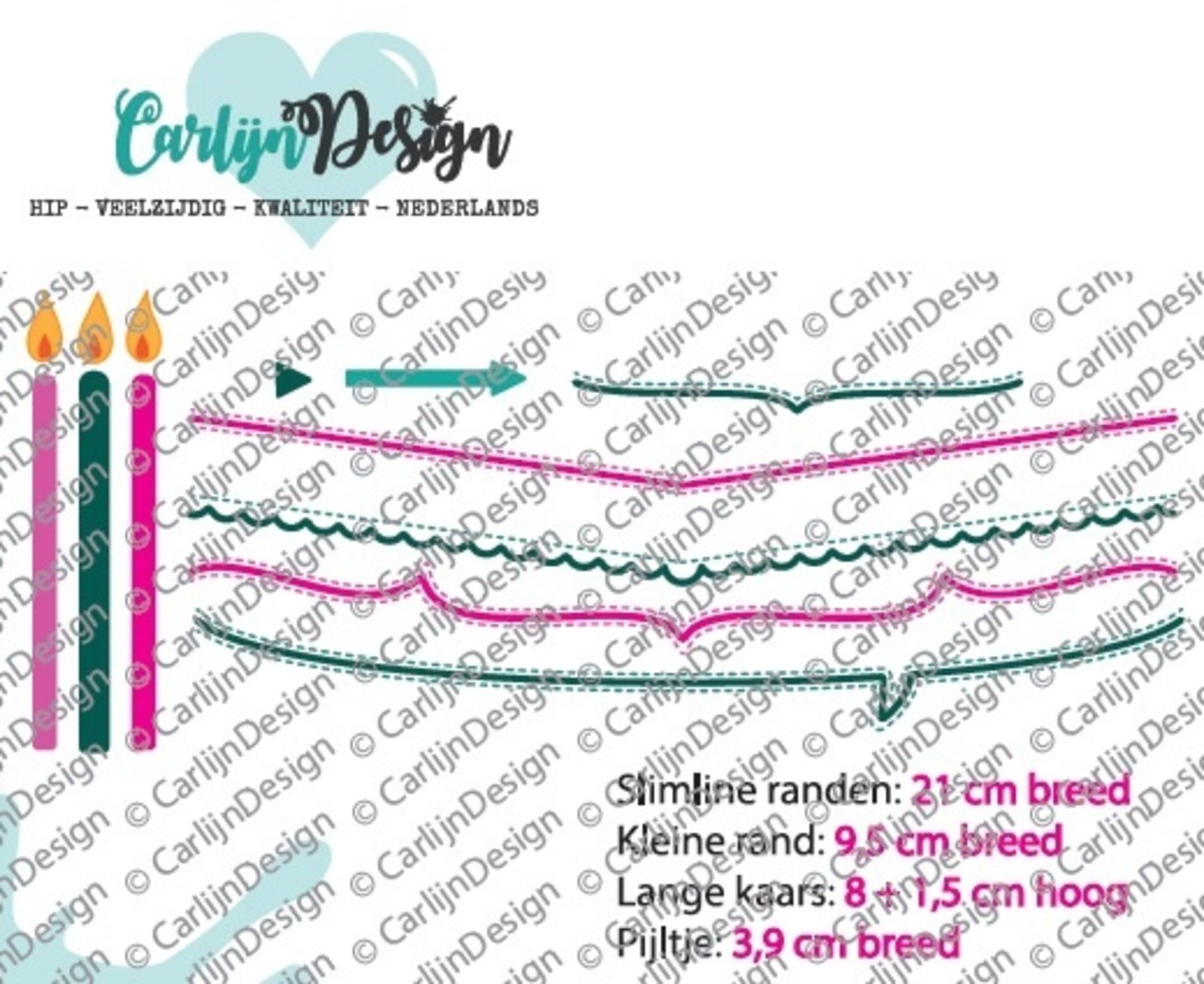 CarlijnDesign Dies Slimline Edges 2 (CDSN-0061) (DISCONTINUED) CarlijnDesign Dies Slimline Edges 2 (CDSN-0061) (DISCONTINUED)